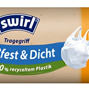 swirl Sac poubelle, avec poignées, 20 litres, blanc