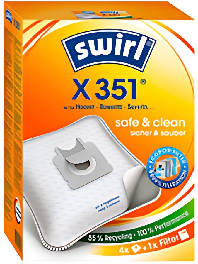 swirl Sac d'aspirateur X 351, avec filtre MicroporPlus