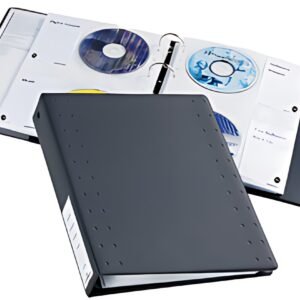 DURABLE Classeur à anneaux CD-/DVD INDEX, 40 CD, anthracite