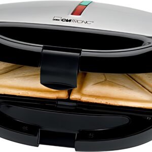 CLATRONIC Grill sandwich et gaufrier ST/WA 3670, noir-inox