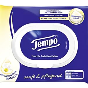 Tempo Lingette humide de toilette doux & soigneux