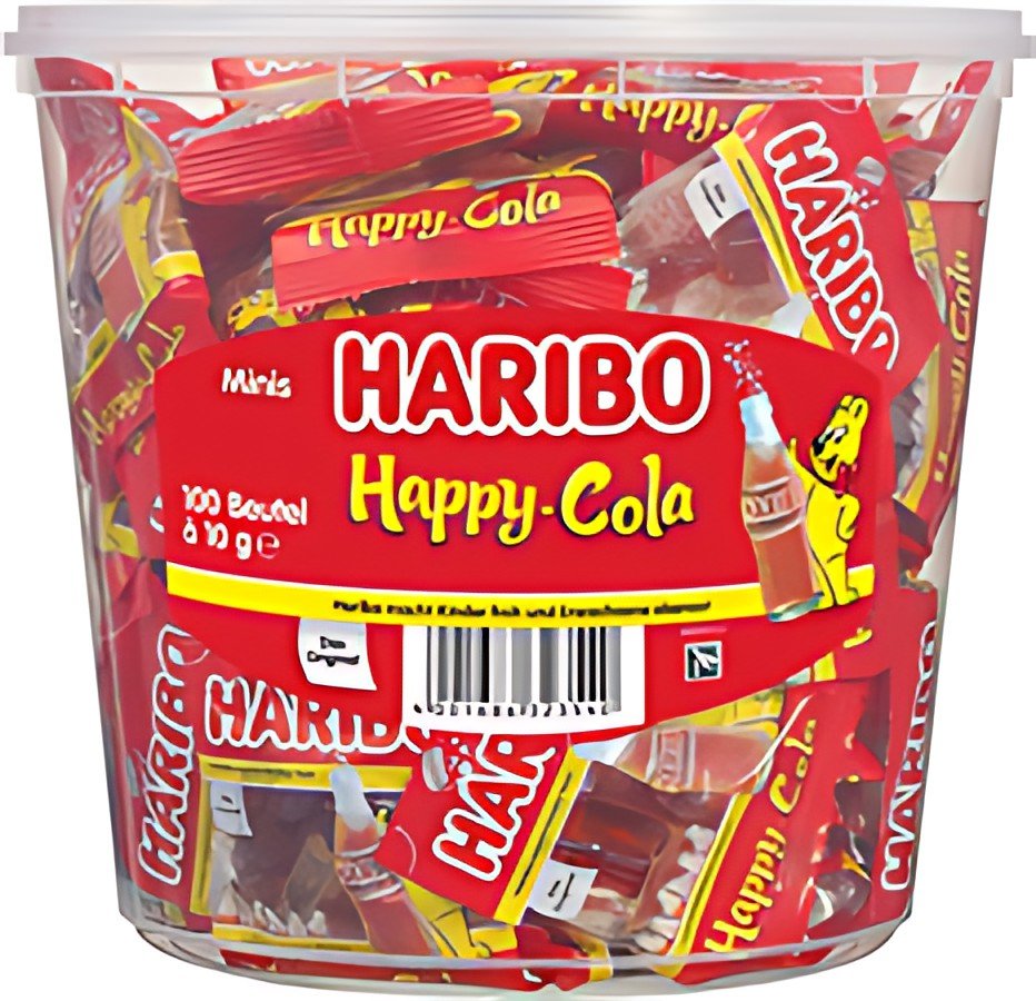 HARIBO Bonbon gélifié aux fruits HAPPY COLA Minis, boîte
