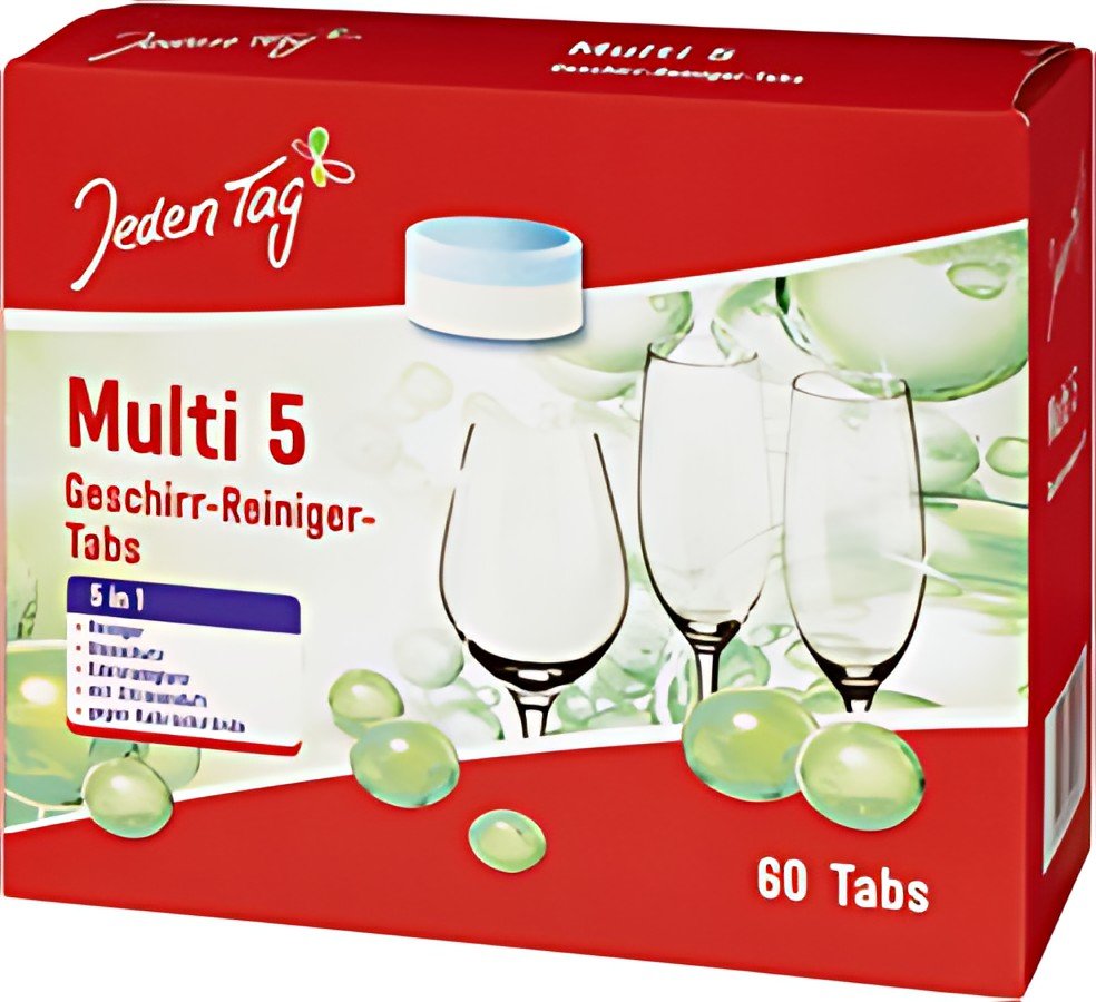 Jeden Tag Pastille de lave-vaisselle Multi 5, 60 tablettes