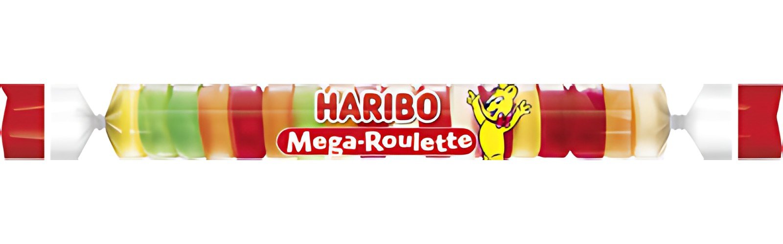 HARIBO Gomme aux fruits Mega-ROULETTE, rouleau de 45 g