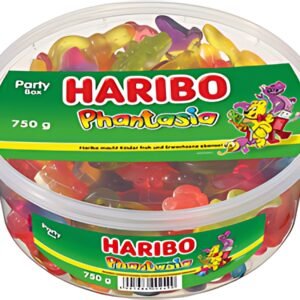 HARIBO Bonbon gélifié aux fruits PHANTASIA, boîte ronde 750g