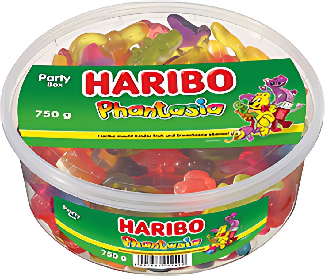 HARIBO Bonbon gélifié aux fruits PHANTASIA, boîte ronde 750g