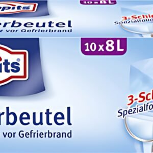 TOPPITS Sachet de congélation, 10 x 8 litres, 340 x 500 mm