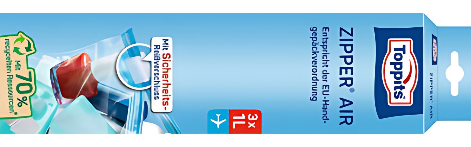 TOPPITS Sachet multi-usage Air avec zip, 3 x 1 litres