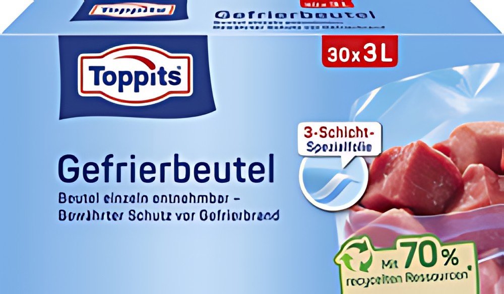 TOPPITS Sachet de congélation, 45 x 6 litres, 290 x 410 mm