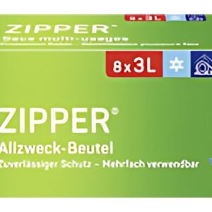 TOPPITS Sachet multi-usage avec zip, 8 x 3 litres