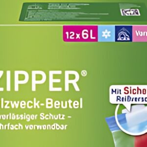 TOPPITS Sachet multi-usage avec zip, 12 x 6 litres
