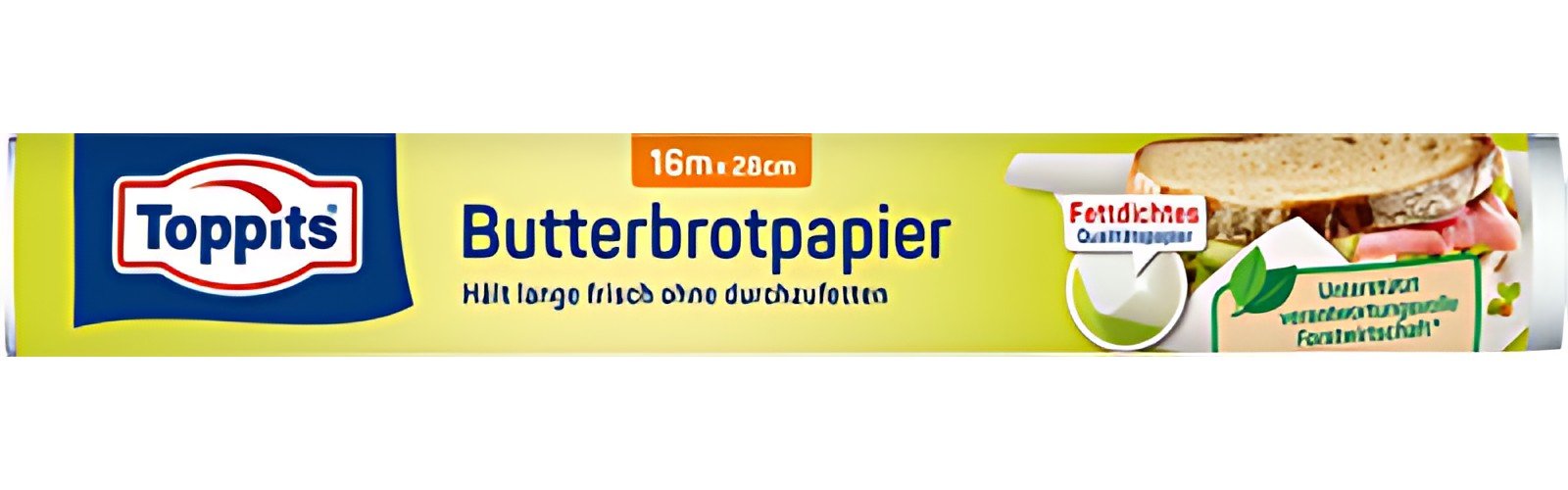 TOPPITS Papier pour sandwich, largeur 280 mm, longueur 16 m