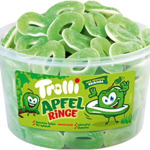 Trolli Bonbon gélifié RONDELLES DE POMME, boîte de 150
