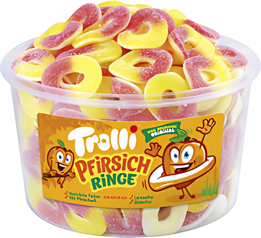 Trolli Bonbon gélifié RONDELLES DE PECHE, boîte de 150
