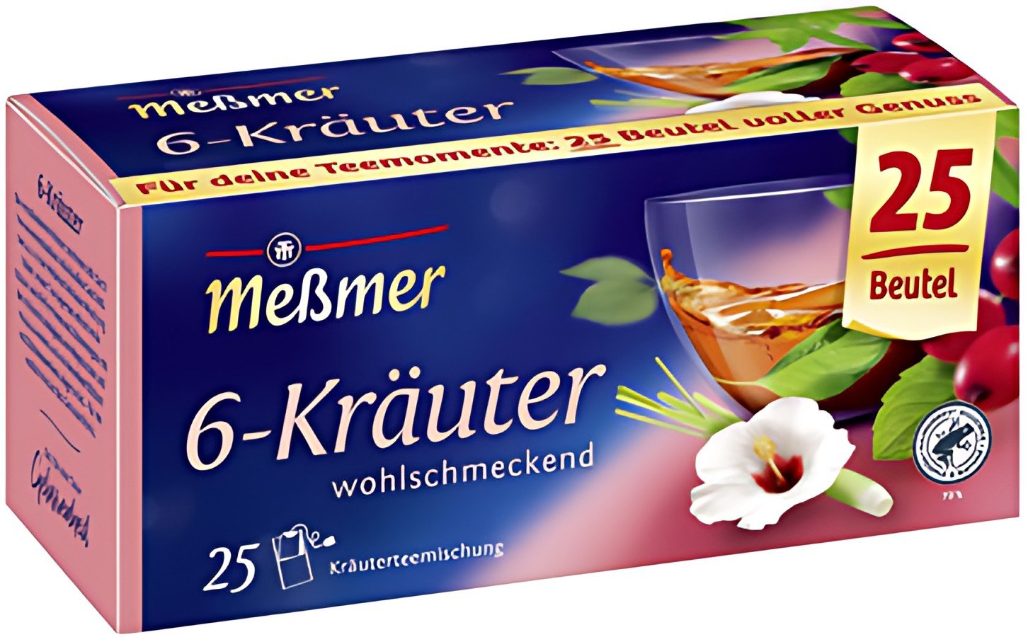 Meßmer Thé "6 herbes", parfumé, paquet de 25