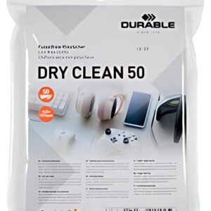 DURABLE Lingettes DRY CLEAN 50 non-tissées, 145 x 197 mm