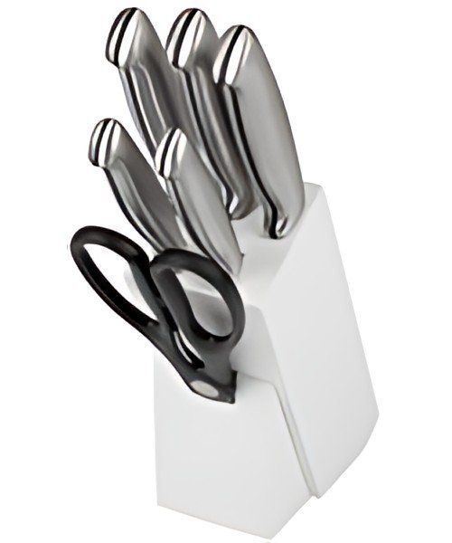 classbach Bloc porte-couteaux C-MBS 4018, 7 pièces, blanc