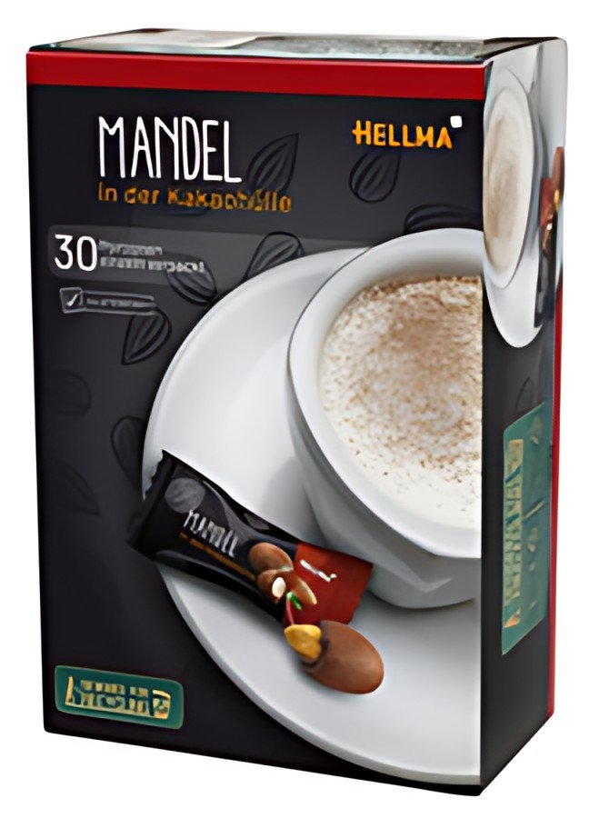 HELLMA Amandes enrobées de cacao, boîte de dégustation