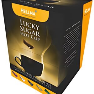 HELLMA Sachets de sucre Lucky Sugar "Hot Cup", présentoir en