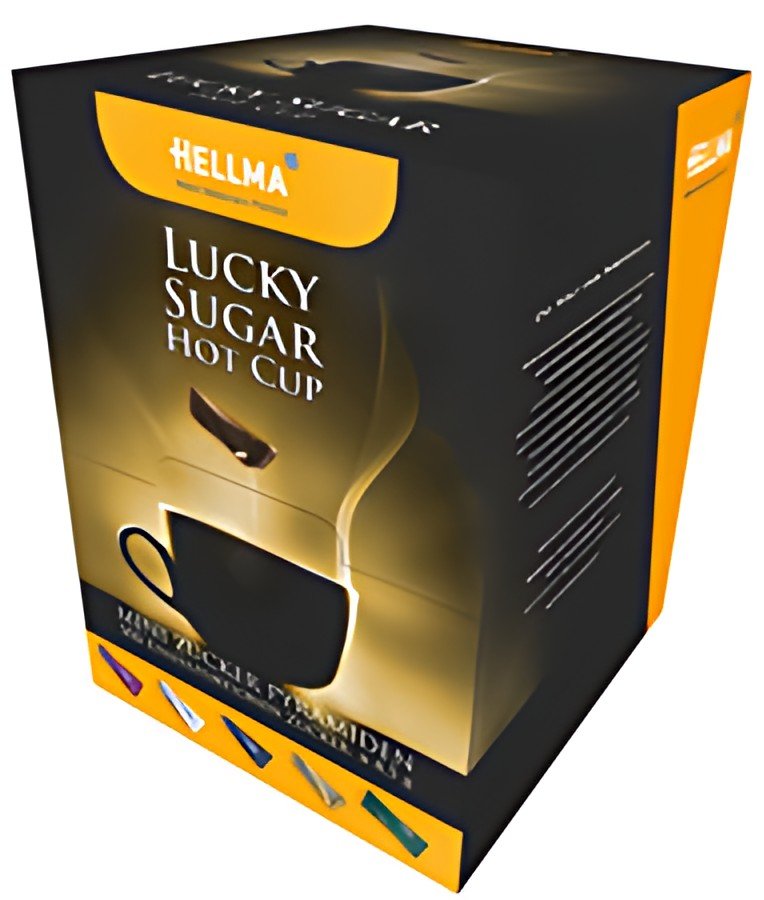 HELLMA Sachets de sucre Lucky Sugar "Hot Cup", présentoir en