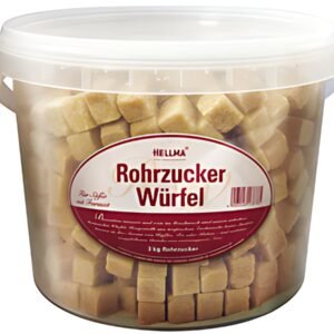 HELLMA Cubes de sucre roux, dans un seau