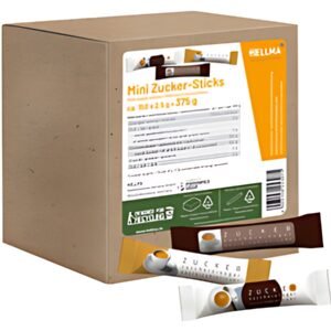 HELLMA Mini sticks de sucre, dans un carton