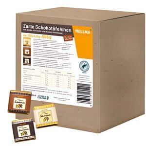 HELLMA Mini-tablette de chocolat belge, dans un carton