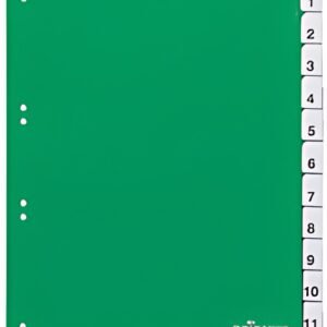 DURABLE Intercalaires en plastique, PP, 12 touches