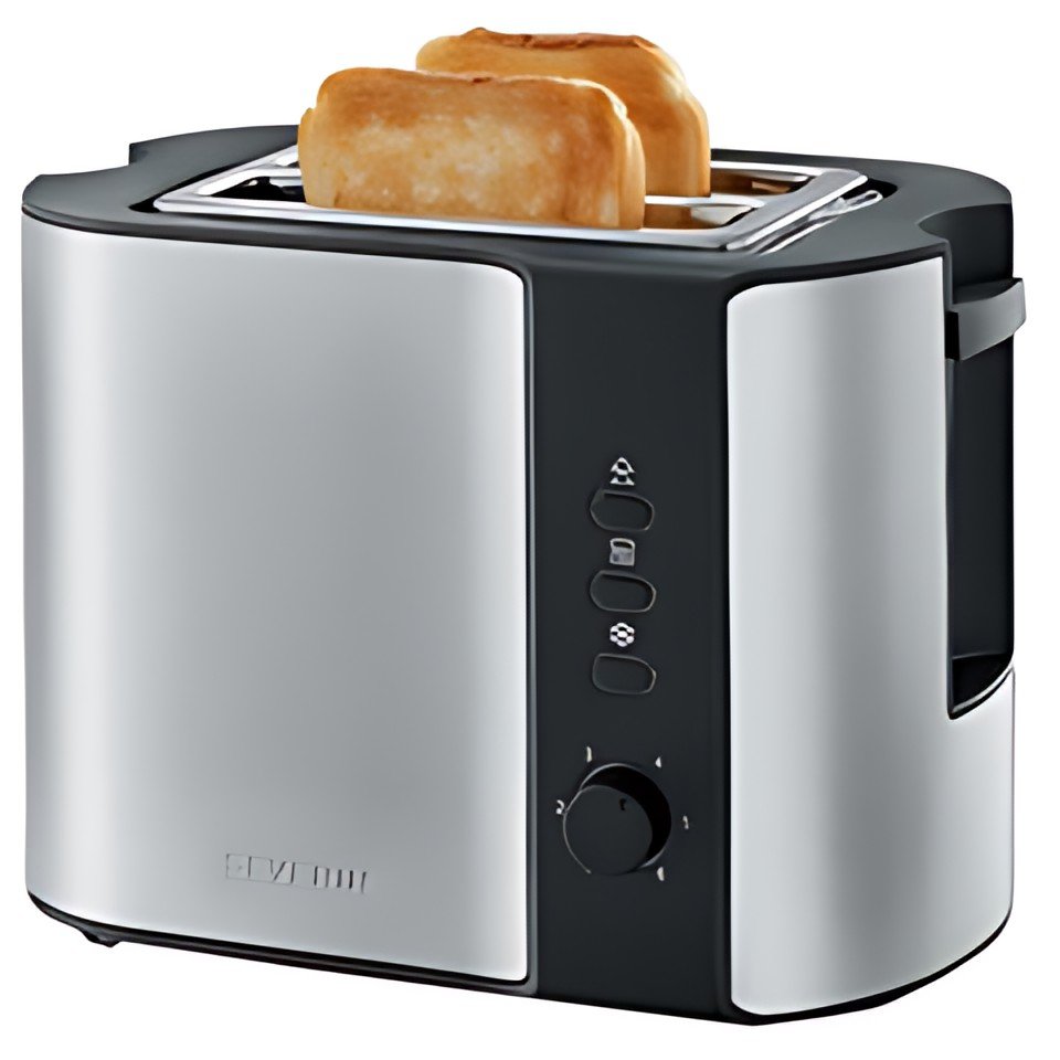 SEVERIN Grille-pain pour 2 tranches AT 2589, inox / noir