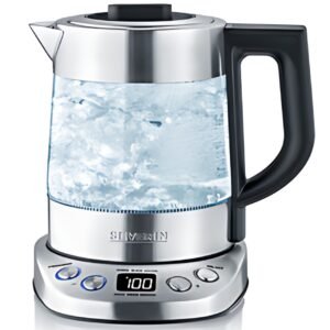 SEVERIN Bouilloire eau et thé WK 3473 DELUXE, verre / inox