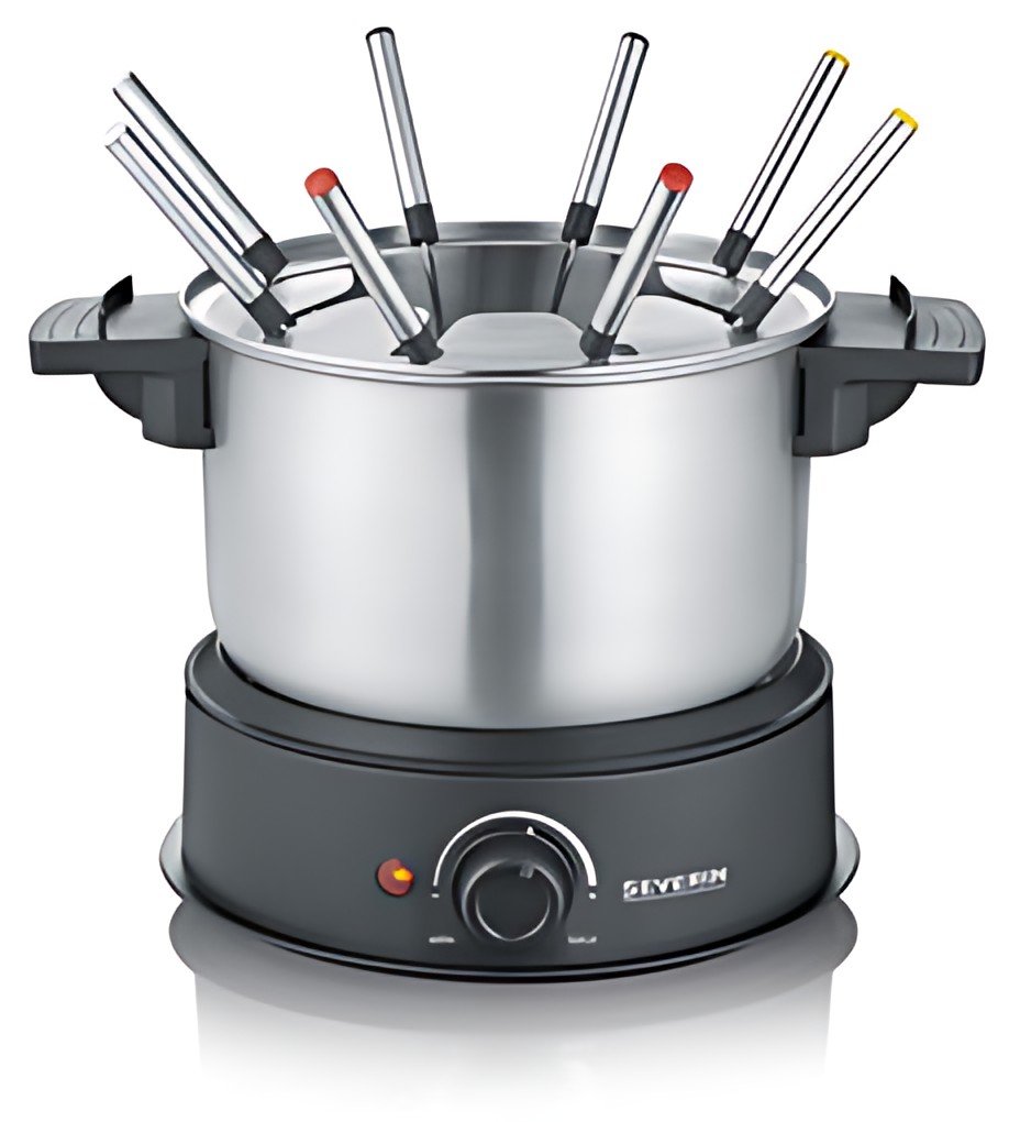 SEVERIN Appareil à fondue FO 2470, acier inoxydable / noir
