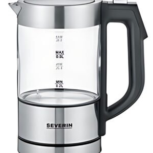 SEVERIN Mini bouilloire en verre WK 3458, inox / noir