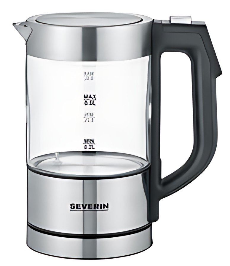 SEVERIN Mini bouilloire en verre WK 3458, inox / noir