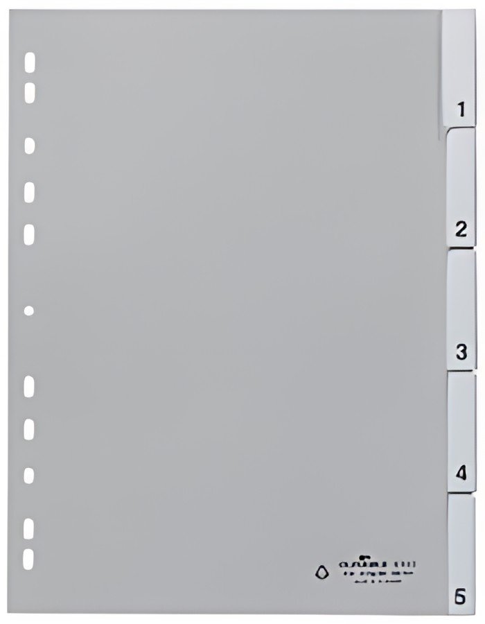 DURABLE Intercalaires en plastique, PP, épaisseur: 0,12 mm