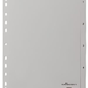 DURABLE Intercalaires en plastique, chiffres, A4, 5 touches