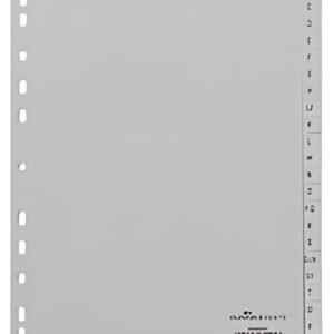 Registres en plastique DURABLE, A-Z, A4, PP, 20 pièces, gris