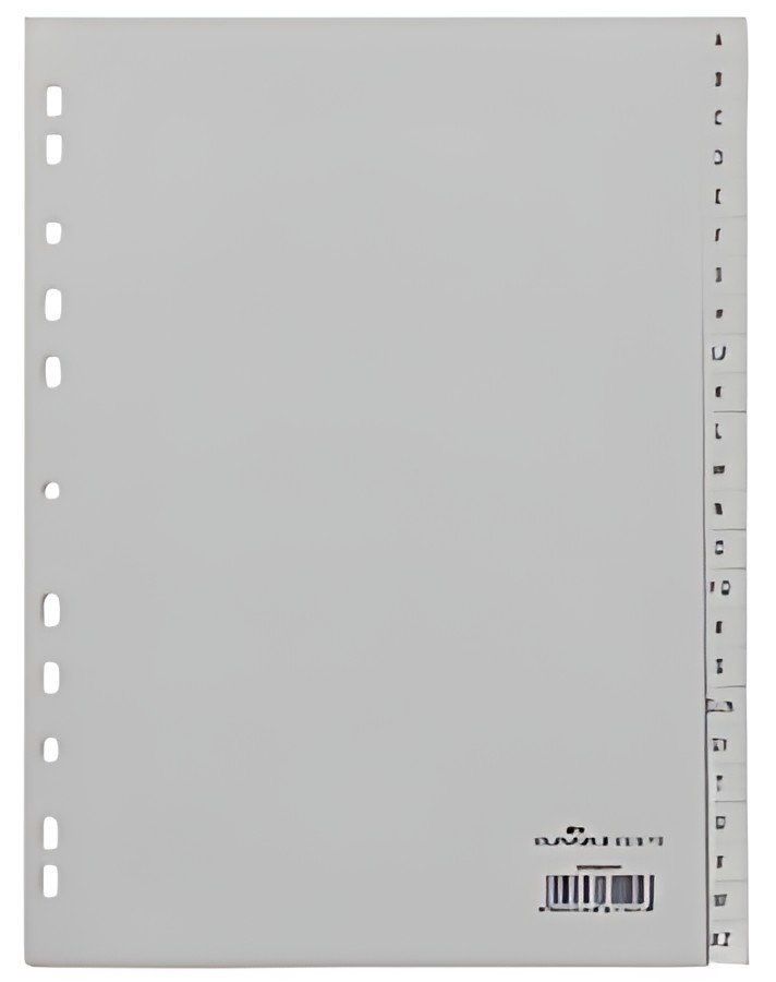 Registres en plastique DURABLE, A-Z, A4, PP, 20 pièces, gris