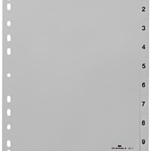DURABLE Intercalaires en plastique, chiffres, A4, 10 touches