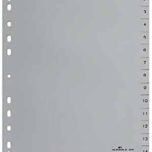 DURABLE Intercalaires en plastique, chiffres, A4, 15 touches