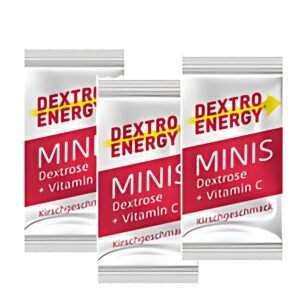 Dextro Energy Minis glucose, une boîte ronde transparente
