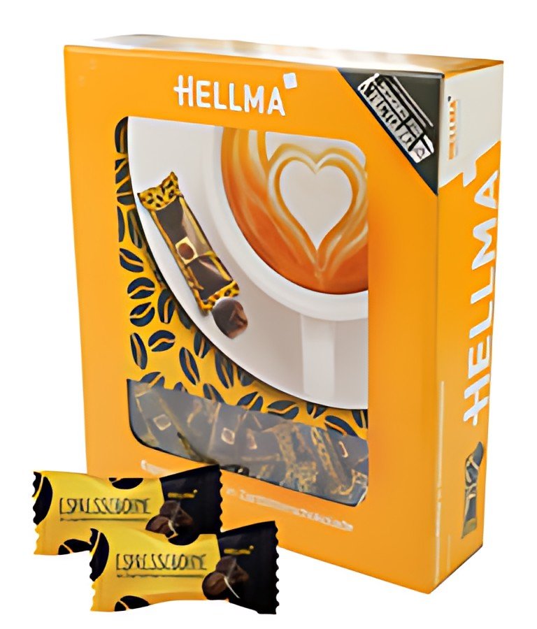 HELLMA Grains espresso enrobés de chocolat noir, dans un