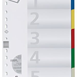 DURABLE Intercalaires en plastique, A4, PP, 5 touches