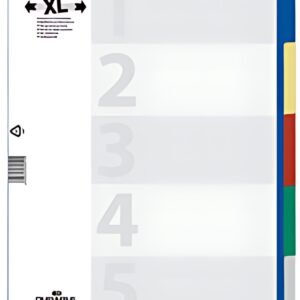 DURABLE Intercalaires en plastique, A4, PP, 5 touches