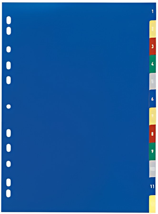 DURABLE Intercalaires en plastique, numérique, A4,12 touches