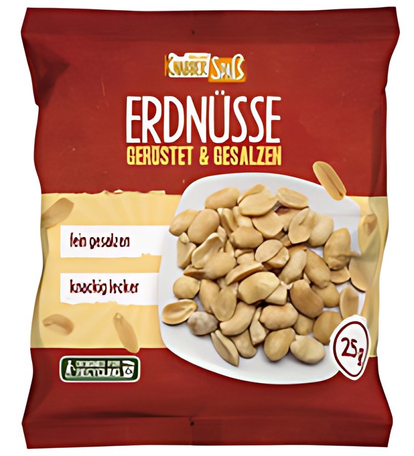 HELLMA Cacahuètes, dans un sachet unitaire à 25 g