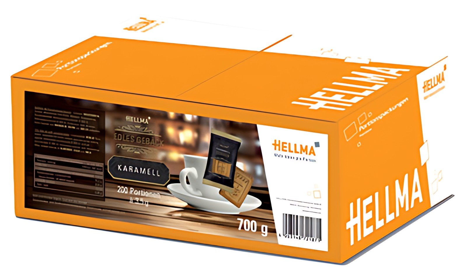 HELLMA Biscuit élégant au caramel, emballage unitaire, dans