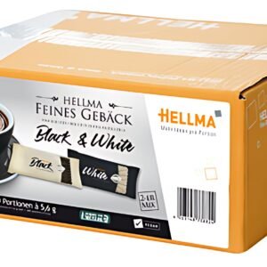 HELLMA Biscuit fin "Black & White", emballage unitaire