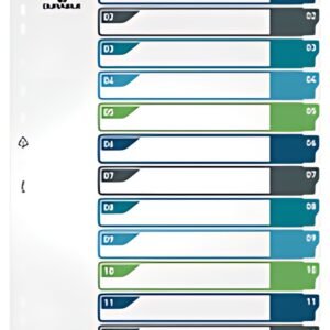 DURABLE Intercalaire en plastique, numérique, A4+