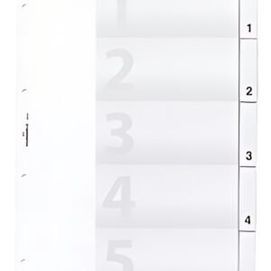 DURABLE Intercalaires en plastique, A4, 5 touches, transp.