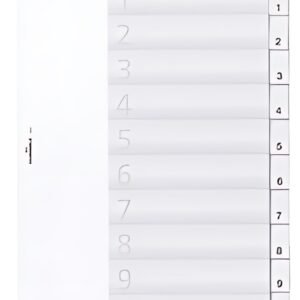 DURABLE Intercalaires en plastique, A4, 10 touches, transp.